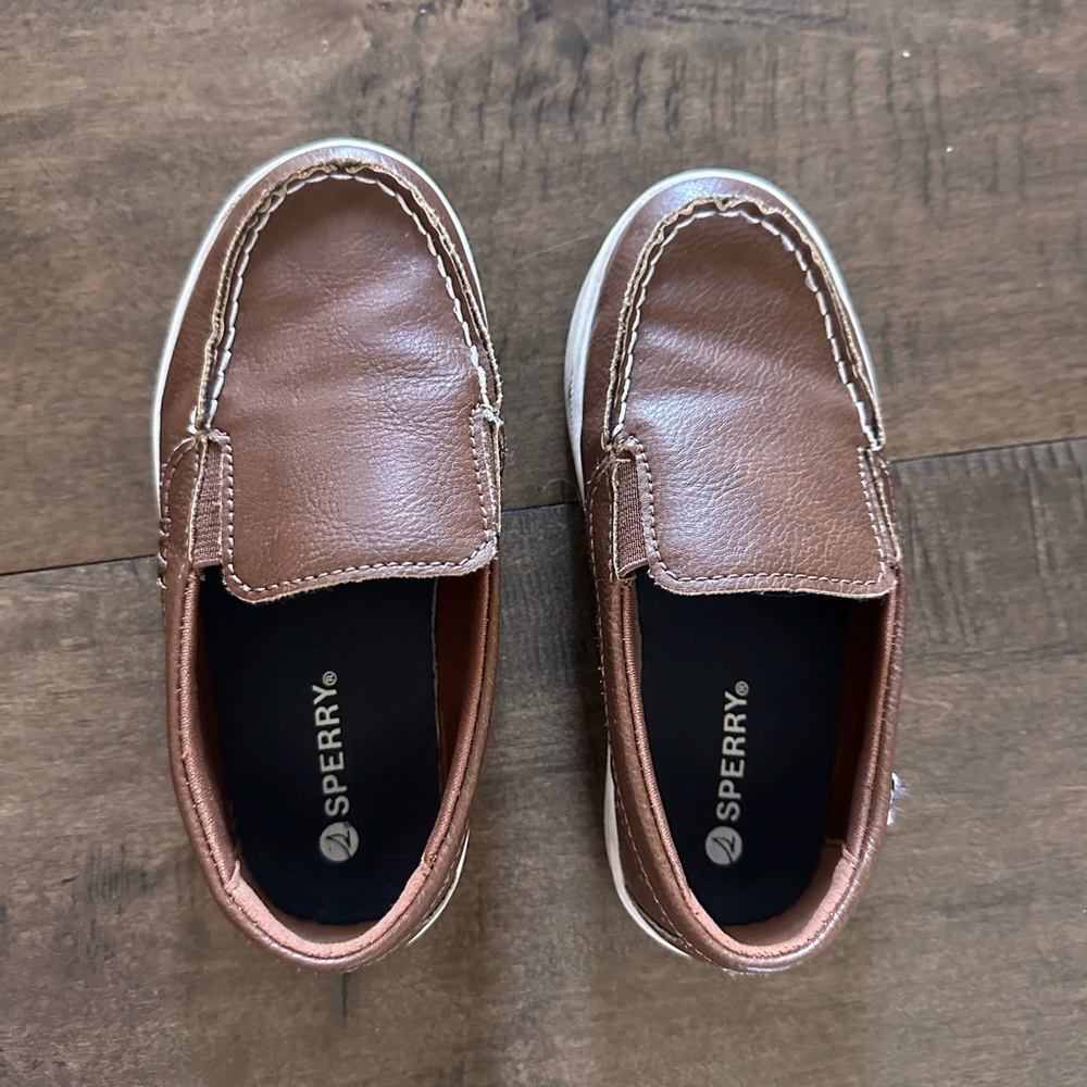 Sperry Kids Tan Moccasins